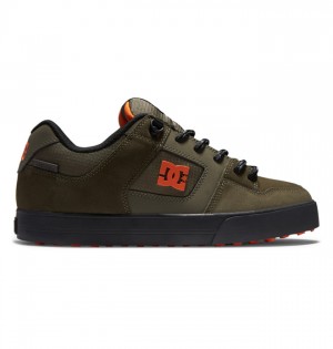 Hombre Botas de Invierno DC Shoes Pure Winterized Skate Verde Oliva Naranjas | RDX-813705