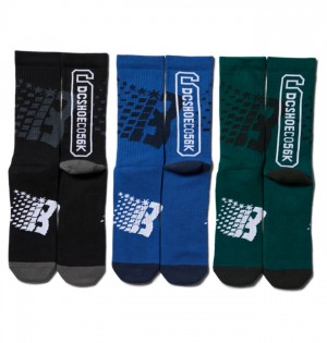 Hombre Calcetines DC Shoes Bronze56K x DC 3-Pack Crew Multicolor | EVZ-063428