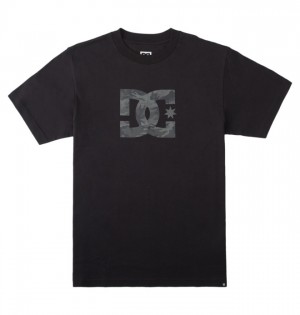 Hombre Camiseta DC Shoes DC Star Fill Heritage Negras Negras Camuflaje | QIA-708145