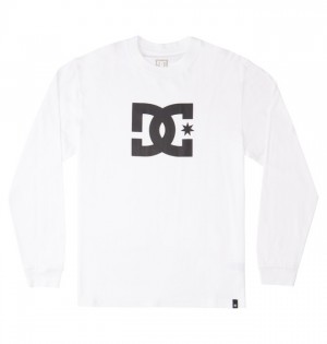 Hombre Camiseta DC Shoes DC Star Long Sleeve Blancas | MNP-318629