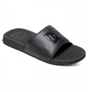 Hombre Chanclas DC Shoes Bolsa Negras Negras Negras | WFL-978321