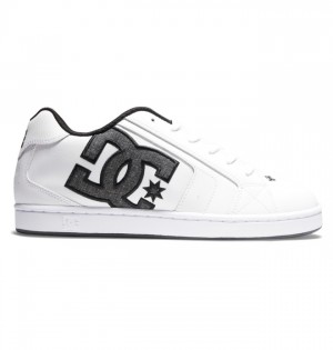 Hombre Net DC Shoes Blancas Gris Oscuro Blancas | ELB-407519