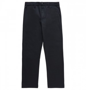 Hombre Pantalon DC Shoes Worker Relaxed Fit Chino Negras | ZPG-407392