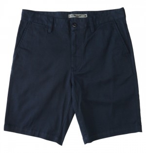 Hombre Short DC Shoes Worker Chino Azul Marino | WKL-527018