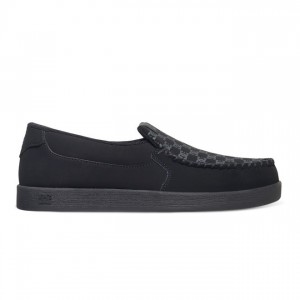 Hombre Slip On DC Shoes Villain Negras | RGX-568092