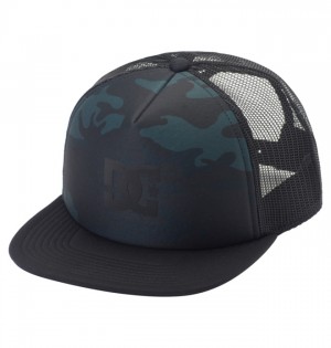 Hombre Sombreros DC Shoes Gas Station Trucker Negras Camuflaje | WZI-861932