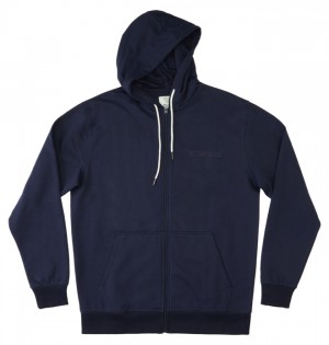 Hombre Sudaderas DC Shoes Riot 2 Zip-Up Azul Marino | IET-425173