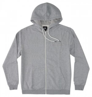 Hombre Sudaderas DC Shoes Riot 2 Zip-Up Gris | IAT-785249