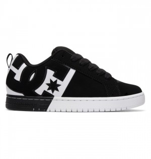 Hombre Tenis DC Shoes Court Graffik Negras Blancas Negras | TXQ-976251