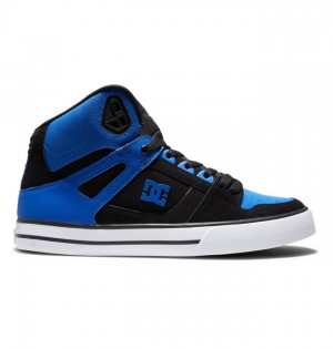 Hombre Tenis DC Shoes Pure High-Top Negras Azul Real | KSP-950364