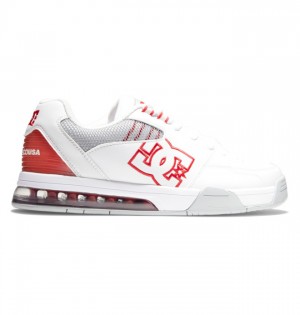 Hombre Tenis DC Shoes Versatile Blancas Gris Rojas | LER-709481