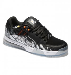 Hombre Tenis DC Shoes Versatile KB Negras Blancas Naranjas | GXS-264359