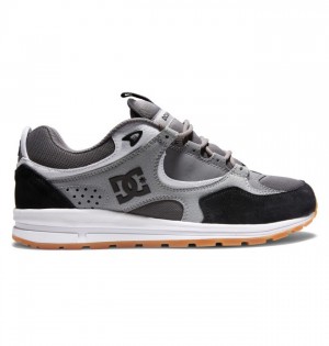 Hombre Tenis Skate DC Shoes Kalis Lite Negras Gris Blancas | QBO-682043