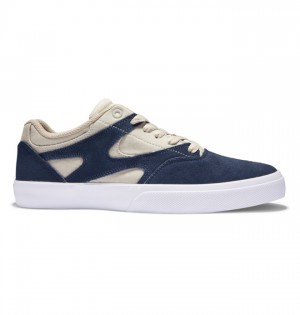 Hombre Tenis Skate DC Shoes Kalis Vulc Azul Marino Kaki | XPG-459716