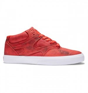 Hombre Tenis Skate DC Shoes Kalis Vulc MID Mid-Top Rojas | LCY-049321