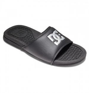 Mujer Chanclas DC Shoes Bolsa Negras Plateadas Negras | QEK-241983