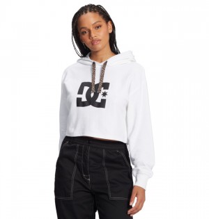 Mujer Sudadera con Capucha DC Shoes Cropped 2 Blancas Leopardo | CAK-831045