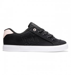 Mujer Tenis DC Shoes Chelsea Negras Negras Rosas | EXA-061485