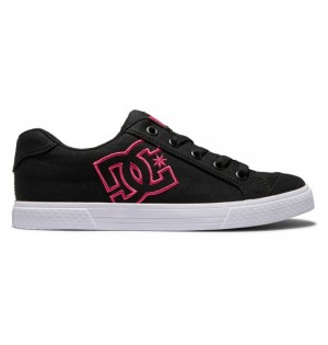 Mujer Tenis DC Shoes Chelsea Negras Rosas Negras | RVH-087431