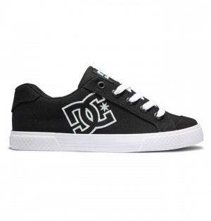 Mujer Tenis DC Shoes Chelsea Negras Turquesa Claro | OHS-392681