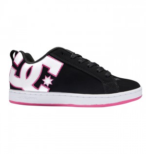 Mujer Tenis DC Shoes Court Graffik Negras Rosas Rosas | XYM-796534