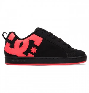 Mujer Tenis DC Shoes Court Graffik Negras Rosas | JWA-592481