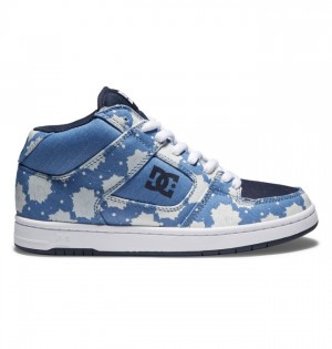 Mujer Tenis DC Shoes Manteca 4 MID Mid-Top Azules Oscuro | AET-043871