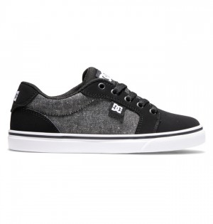 Niños Anvil DC Shoes Gris Blancas | LOE-582304