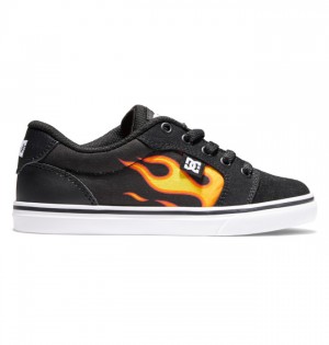 Niños Anvil DC Shoes Negras | AWC-689573