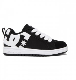 Niños Court Graffik DC Shoes Negras Blancas | GXC-762085