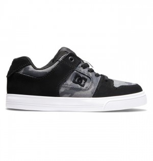 Niños Pure DC Shoes Elastic Krajkové Negras | DFS-023156