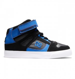 Niños Pure DC Shoes High Elastic Krajkové High-Top Negras Azules Rojas | BKE-932751