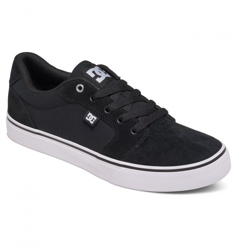 Hombre Anvil DC Shoes Negras Blancas Negras | OPF-965231