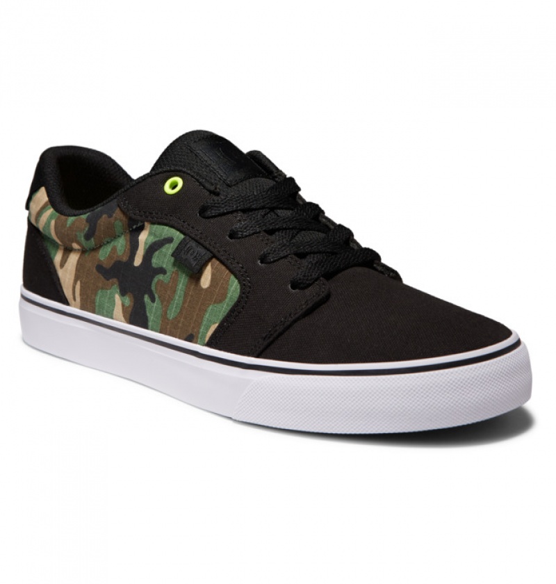 Hombre Anvil DC Shoes Platene Negras Camuflaje | SJT-126754