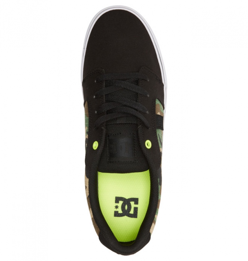 Hombre Anvil DC Shoes Platene Negras Camuflaje | SJT-126754