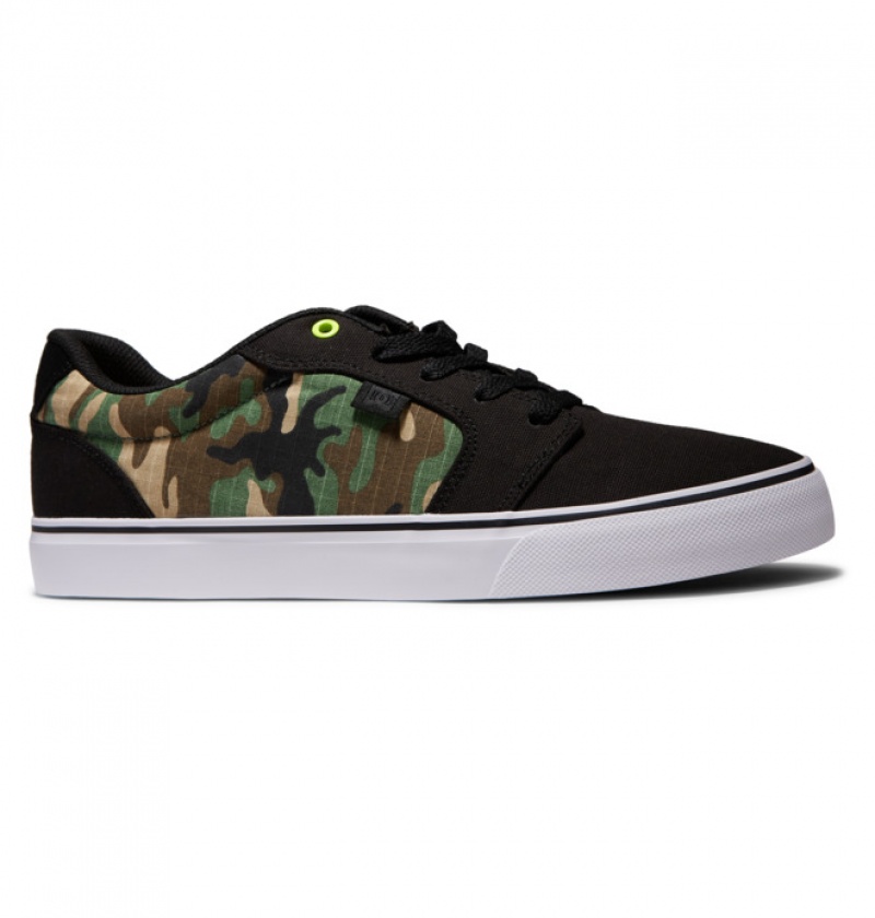 Hombre Anvil DC Shoes Platene Negras Camuflaje | SJT-126754