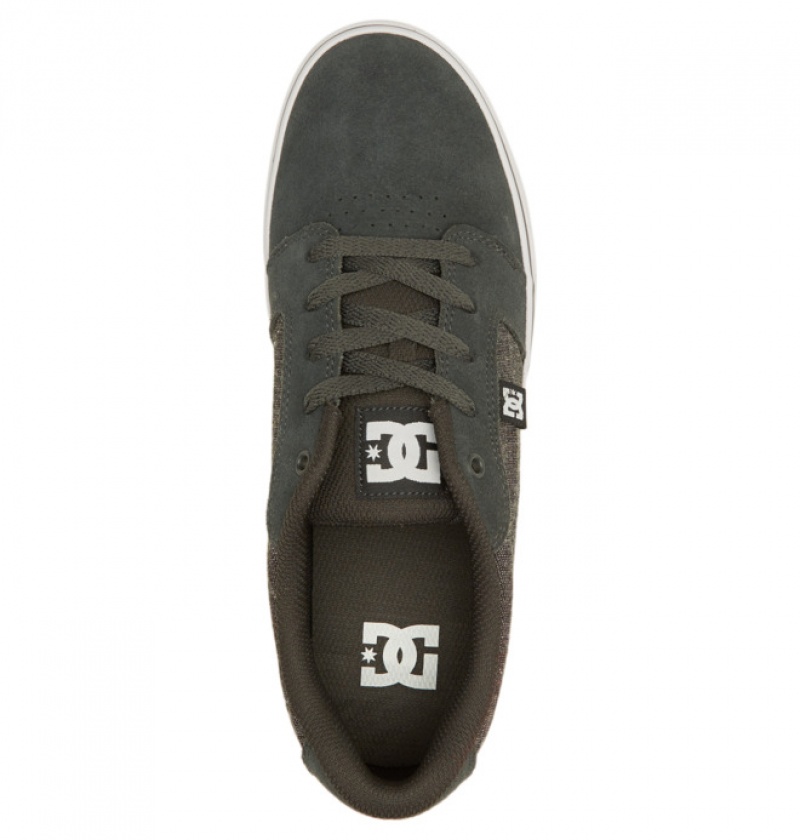 Hombre Anvil DC Shoes Verde Gris Blancas | XKN-743291