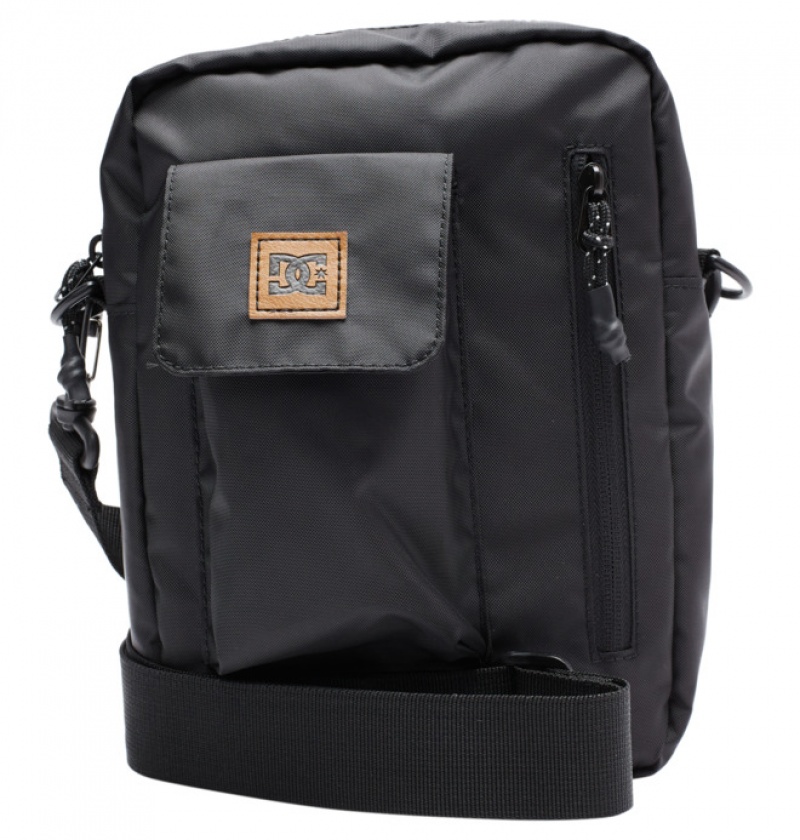 Hombre Bolsas DC Shoes Dime 2.5 L Small Messenger Negras | TND-678234