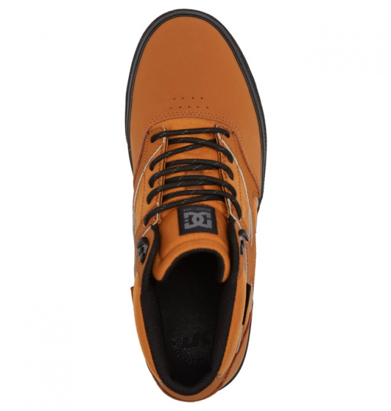 Hombre Botas de Invierno DC Shoes Kalis Vulc MID Mid-Top Marrones Negras | LRQ-930461