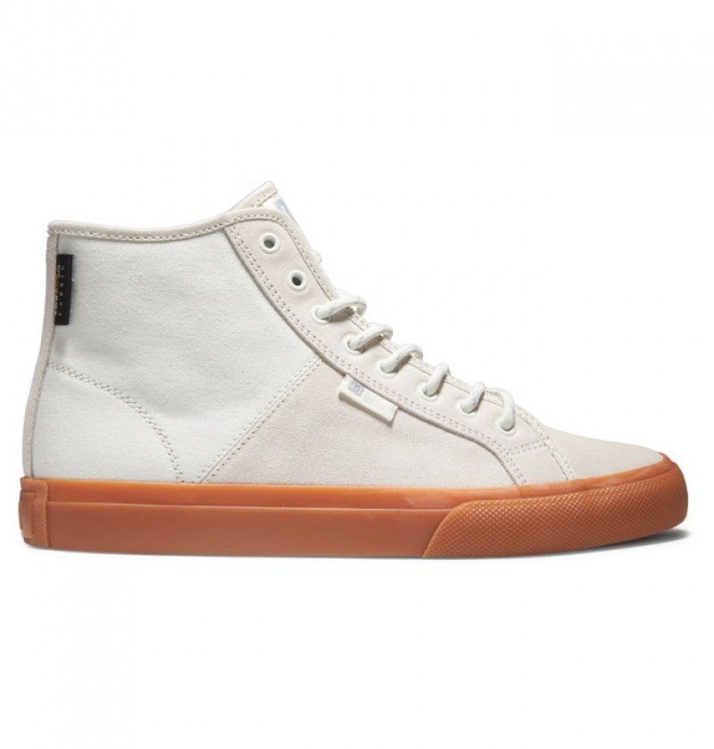 Hombre Botas de Invierno DC Shoes Manual Hi High-Top Blancas | UWX-810256