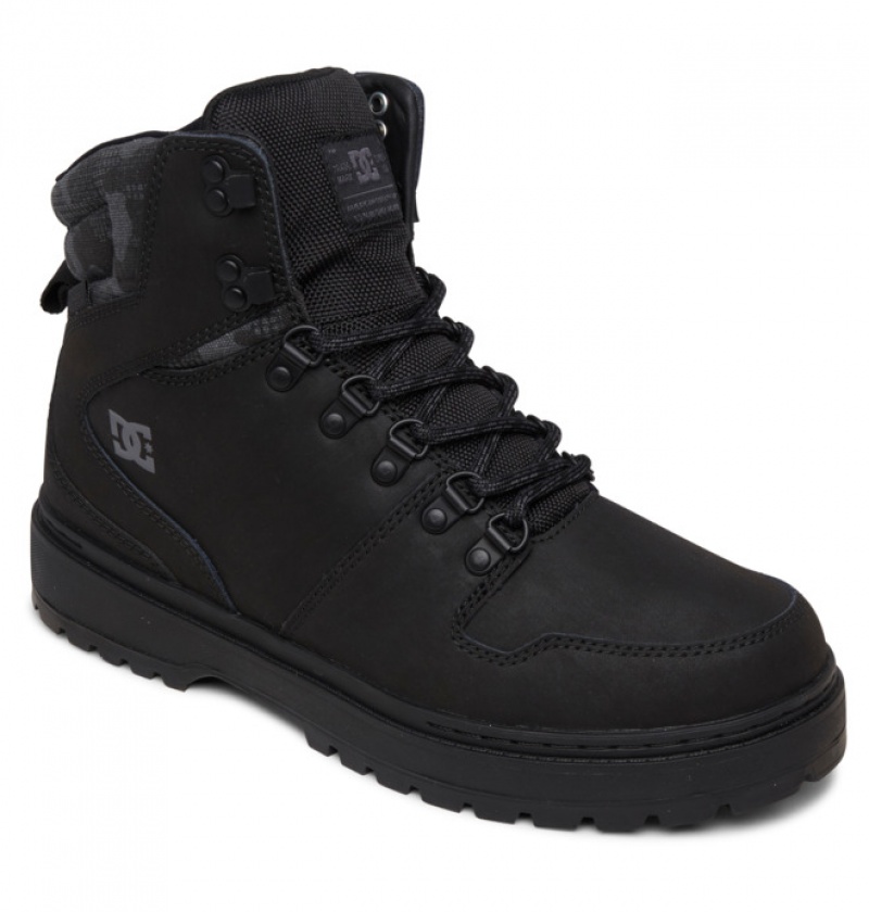 Hombre Botas de Invierno DC Shoes Peary Krajkové Negras Camuflaje | CLJ-430825