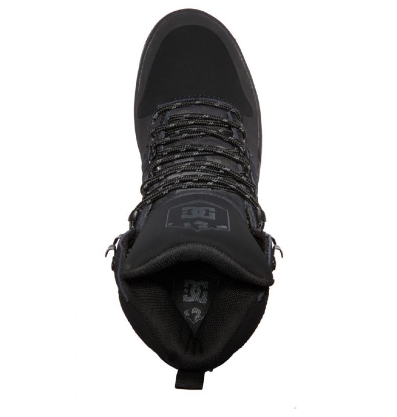 Hombre Botas de Invierno DC Shoes Pure High-Top Vody-Resistant Negras Gris | AZI-601584