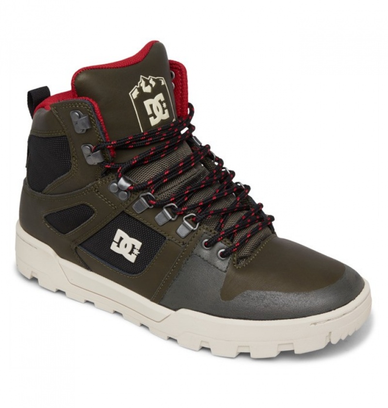 Hombre Botas de Invierno DC Shoes Pure Hi Weather Resistant Verde Menta | UJV-520714