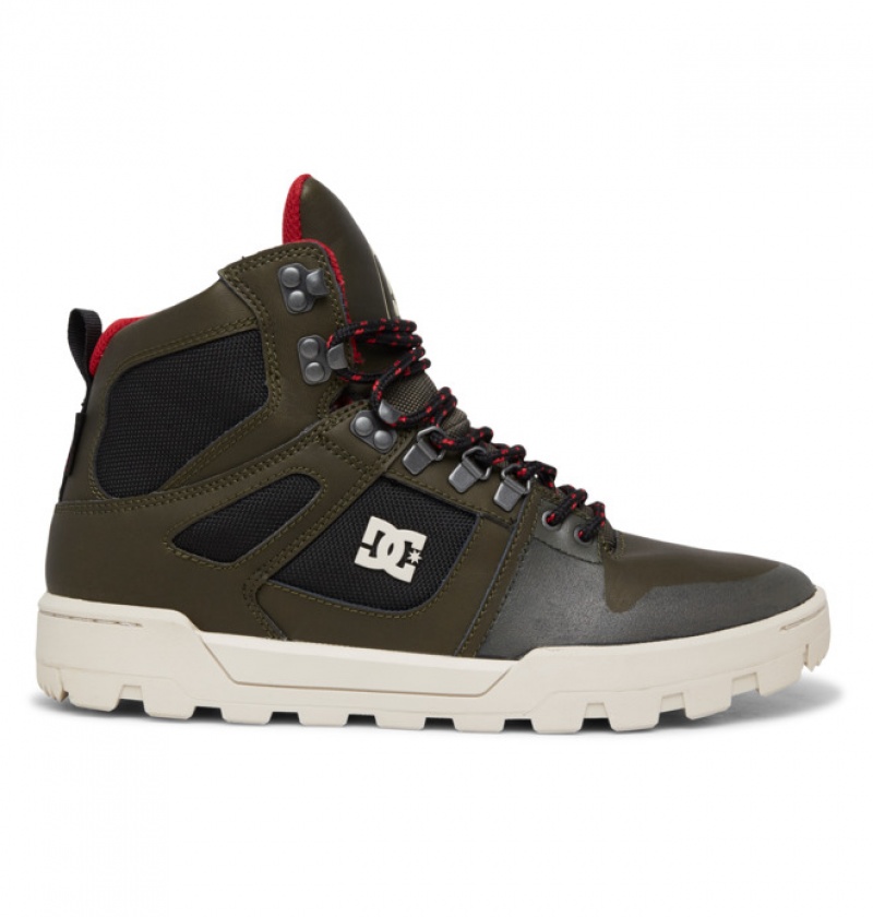 Hombre Botas de Invierno DC Shoes Pure Hi Weather Resistant Verde Menta | UJV-520714