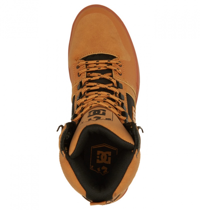 Hombre Botas de Invierno DC Shoes Pure High-Top Vody-Resistant Marrones Negras | SXW-540261