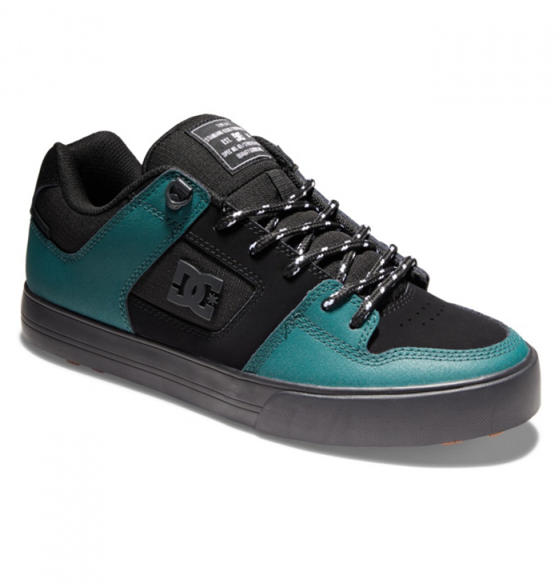 Hombre Botas de Invierno DC Shoes Pure Winterized Skate Negras Verde Negras | IEZ-270639