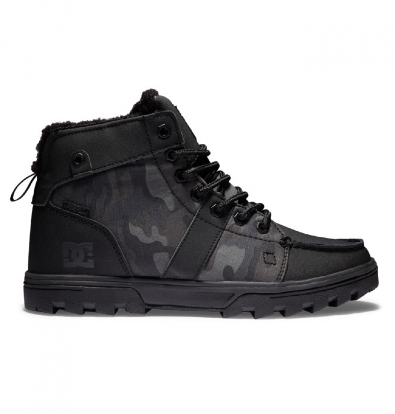 Hombre Botas de Invierno DC Shoes Woodland Negras Negras Negras | VYJ-018694