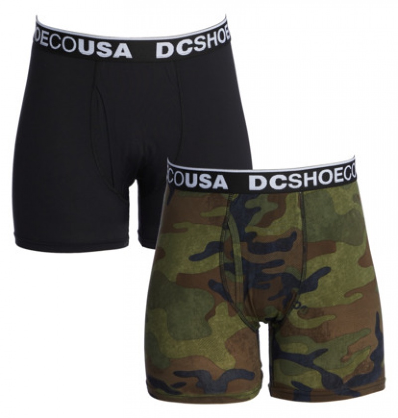 Hombre Braga DC Shoes The Performer 2-Pack Boxers Camuflaje Negras | LYG-927605