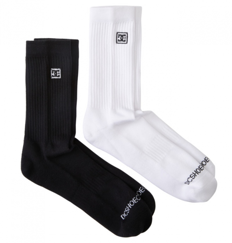 Hombre Calcetines DC Shoes 2-Pack Crew Blancas | WOX-918752