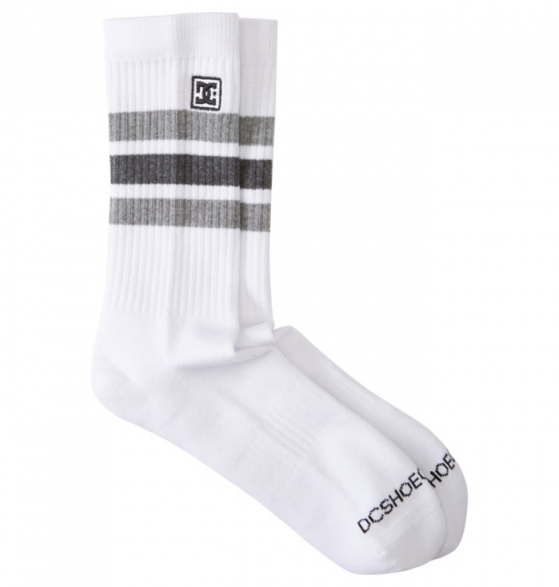 Hombre Calcetines DC Shoes Stripe 2-Pack Crew Negras | BXV-072314